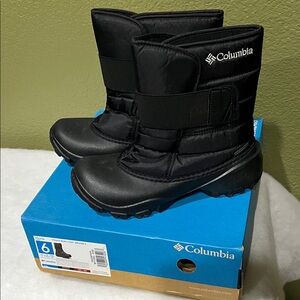 Columbia Kids Black Snow Boots